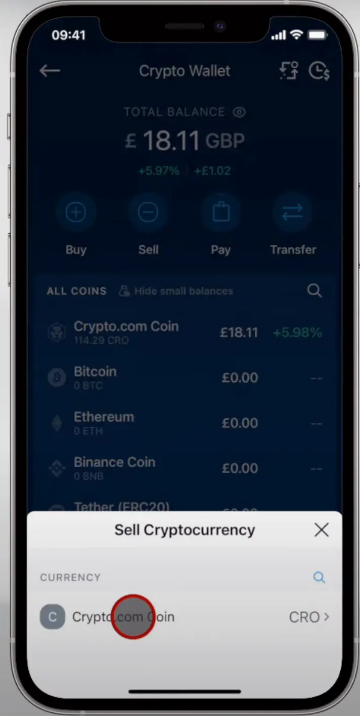 sell crypto with crypto.com